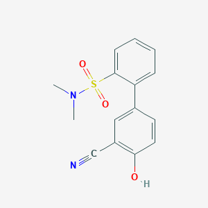 molecular formula C15H14N2O3S B6377273 2-Cyano-4-(2-N,N-dimethylsulfamoylphenyl)phenol, 95% CAS No. 1261929-98-9