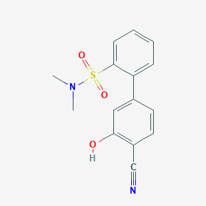 molecular formula C15H14N2O3S B6377275 2-Cyano-5-(2-N,N-dimethylsulfamoylphenyl)phenol, 95% CAS No. 1261953-17-6