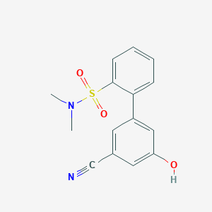molecular formula C15H14N2O3S B6377279 3-Cyano-5-(2-N,N-dimethylsulfamoylphenyl)phenol, 95% CAS No. 1261898-07-0