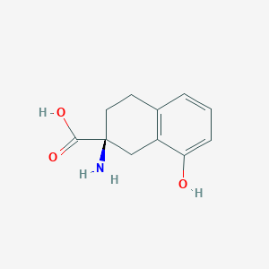 molecular formula C11H13NO3 B063773 (S)-2-Amino-8-hydroxytetralin-2-carboxylic acid CAS No. 168629-05-8