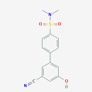 molecular formula C15H14N2O3S B6377336 3-Cyano-5-(4-N,N-dimethylsulfamoylphenyl)phenol, 95% CAS No. 1261901-93-2