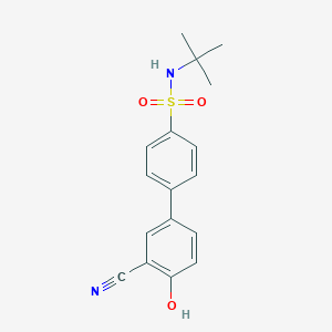 molecular formula C17H18N2O3S B6377390 4-(4-t-Butylsulfamoylphenyl)-2-cyanophenol, 95% CAS No. 1261994-03-9