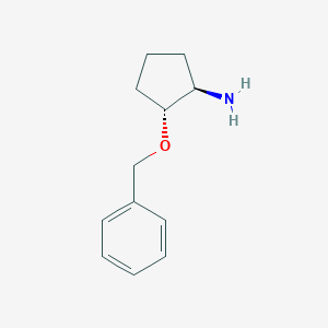 molecular formula C12H17NO B063774 (1R,2R)-2-(Benzyloxy)cyclopentanamine CAS No. 181657-56-7