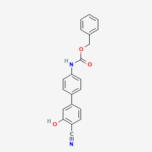 molecular formula C21H16N2O3 B6377412 5-(4-Cbz-Aminopheny)-2-cyanophenol, 95% CAS No. 1261930-06-6