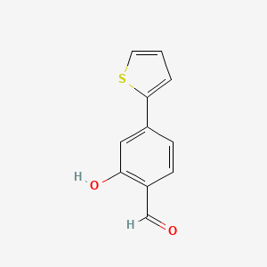 molecular formula C11H8O2S B6377444 2-Formyl-5-(thiophen-2-yl)phenol, 95% CAS No. 1118519-87-1