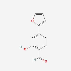 molecular formula C11H8O3 B6377454 2-Formyl-5-(furan-2-yl)phenol, 95% CAS No. 1261943-30-9