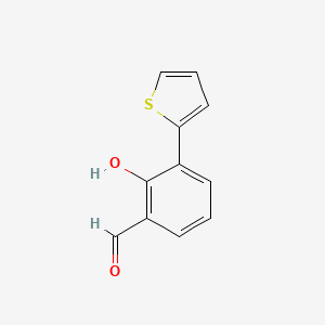 molecular formula C11H8O2S B6377475 2-Formyl-6-(thiophen-2-yl)phenol, 95% CAS No. 1261943-40-1