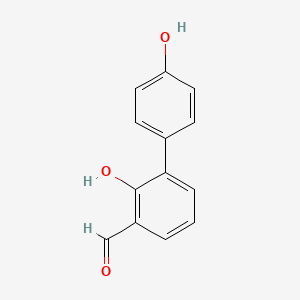 molecular formula C13H10O3 B6377491 2-Formyl-6-(4-hydroxyphenyl)phenol, 95% CAS No. 1220111-46-5