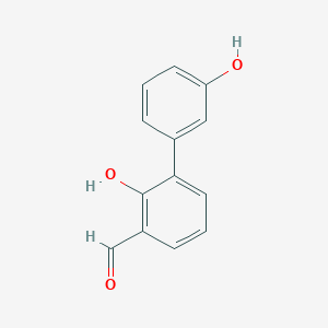 molecular formula C13H10O3 B6377499 2-Formyl-6-(3-hydroxyphenyl)phenol, 95% CAS No. 1258637-02-3