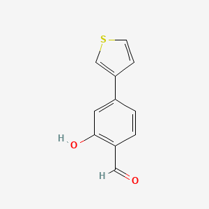 molecular formula C11H8O2S B6377505 2-Formyl-5-(thiophen-3-yl)phenol, 95% CAS No. 1261976-01-5