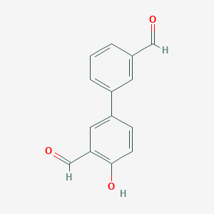 molecular formula C14H10O3 B6377564 4-(3-Formylphenyl)-2-formylphenol, 95% CAS No. 1111132-35-4