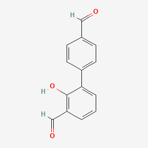 molecular formula C14H10O3 B6377584 6-(4-Formylphenyl)-2-formylphenol, 95% CAS No. 1261985-17-4