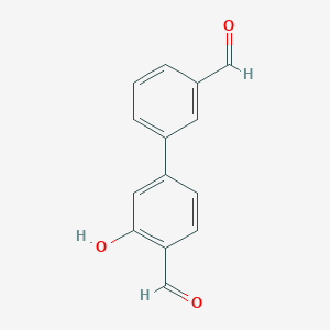 molecular formula C14H10O3 B6377604 5-(3-Formylphenyl)-2-formylphenol, 95% CAS No. 1261985-07-2