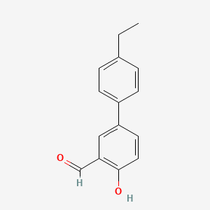 molecular formula C15H14O2 B6377617 4-(4-Ethylphenyl)-2-formylphenol, 95% CAS No. 1111120-97-8