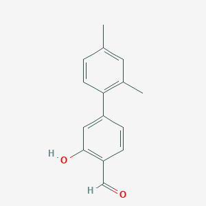 molecular formula C15H14O2 B6377622 5-(2,4-Dimethylphenyl)-2-formylphenol, 95% CAS No. 1261918-71-1