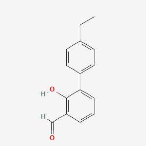 molecular formula C15H14O2 B6377629 6-(4-Ethylphenyl)-2-formylphenol, 95% CAS No. 1261985-39-0
