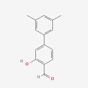 molecular formula C15H14O2 B6377631 5-(3,5-Dimethylphenyl)-2-formylphenol, 95% CAS No. 1261925-05-6