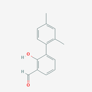 molecular formula C15H14O2 B6377632 6-(2,4-Dimethylphenyl)-2-formylphenol, 95% CAS No. 1261891-99-9