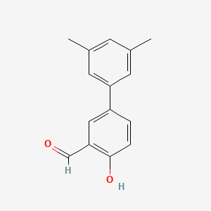 B6377643 4-(3,5-Dimethylphenyl)-2-formylphenol, 95% CAS No. 1111129-30-6