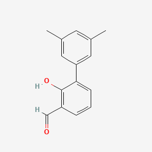 molecular formula C15H14O2 B6377652 6-(3,5-Dimethylphenyl)-2-formylphenol, 95% CAS No. 1261890-18-9