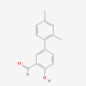 molecular formula C15H14O2 B6377663 4-(2,4-Dimethylphenyl)-2-formylphenol, 95% CAS No. 1111120-87-6