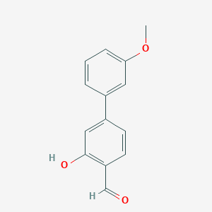 molecular formula C14H12O3 B6377686 2-Formyl-5-(3-methoxyphenyl)phenol, 95% CAS No. 1262003-11-1