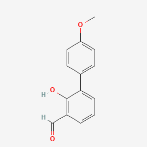 molecular formula C14H12O3 B6377710 2-Formyl-6-(4-methoxyphenyl)phenol, 95% CAS No. 1258635-07-2