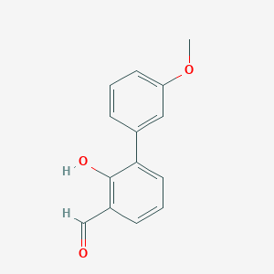 molecular formula C14H12O3 B6377716 2-Formyl-6-(3-methoxyphenyl)phenol, 95% CAS No. 1261965-84-7