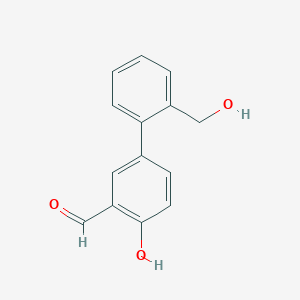 molecular formula C14H12O3 B6377721 2-Formyl-4-(2-hydroxymethylphenyl)phenol, 95% CAS No. 1111132-34-3