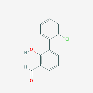 molecular formula C13H9ClO2 B6377863 6-(2-Chlorophenyl)-2-formylphenol, 95% CAS No. 1258636-38-2