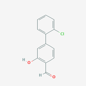 molecular formula C13H9ClO2 B6377869 5-(2-Chlorophenyl)-2-formylphenol, 95% CAS No. 1261930-26-0
