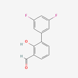 molecular formula C13H8F2O2 B6377896 6-(3,5-Difluorophenyl)-2-formylphenol, 95% CAS No. 794586-21-3