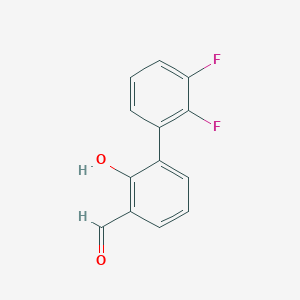 molecular formula C13H8F2O2 B6377901 6-(2,3-Difluorophenyl)-2-formylphenol, 95% CAS No. 1261950-19-9