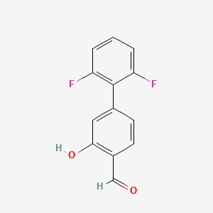 molecular formula C13H8F2O2 B6377924 5-(2,6-Difluorophenyl)-2-formylphenol, 95% CAS No. 1261943-82-1
