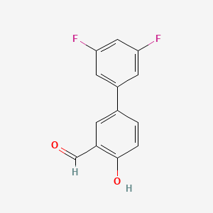 molecular formula C13H8F2O2 B6377931 4-(3,5-Difluorophenyl)-2-formylphenol, 95% CAS No. 1111129-11-3