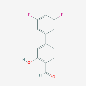 molecular formula C13H8F2O2 B6377935 5-(3,5-Difluorophenyl)-2-formylphenol, 95% CAS No. 1261925-17-0