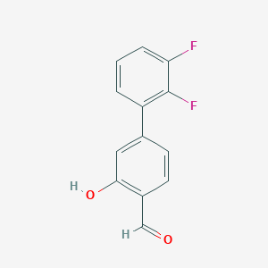 molecular formula C13H8F2O2 B6377946 5-(2,3-Difluorophenyl)-2-formylphenol, 95% CAS No. 1261988-05-9