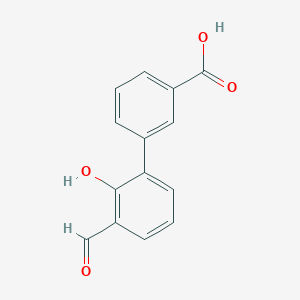 molecular formula C14H10O4 B6378006 6-(3-Carboxyphenyl)-2-formylphenol, 95% CAS No. 1262003-78-0
