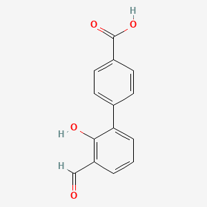 molecular formula C14H10O4 B6378010 6-(4-Carboxyphenyl)-2-formylphenol, 95% CAS No. 1261930-35-1