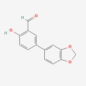 molecular formula C14H10O4 B6378013 2-Formyl-4-(3,4-methylenedioxyphenyl)phenol, 95% CAS No. 936939-55-8