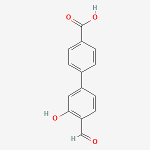 molecular formula C14H10O4 B6378025 5-(4-Carboxyphenyl)-2-formylphenol, 95% CAS No. 1262003-80-4