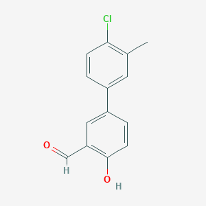 molecular formula C14H11ClO2 B6378331 4-(4-Chloro-3-methylphenyl)-2-formylphenol, 95% CAS No. 1111129-15-7