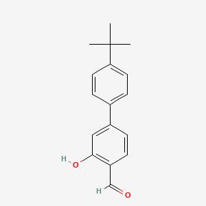molecular formula C17H18O2 B6378374 2-Formyl-5-(4-t-butylphenyl)phenol, 95% CAS No. 1261944-35-7