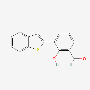 molecular formula C15H10O2S B6378405 6-[Benzo(b)thiophen-2-yl]-2-formylphenol, 95% CAS No. 1262003-86-0