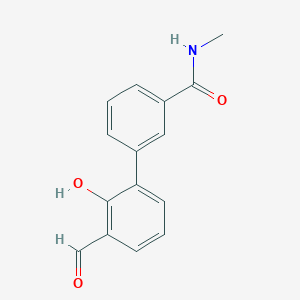 molecular formula C15H13NO3 B6378425 2-Formyl-6-[3-(N-methylaminocarbonyl)phenyl]phenol, 95% CAS No. 1261995-31-6