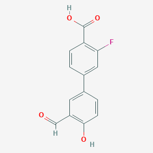 4-(4-Carboxy-3-fluorophenyl)-2-formylphenol, 95%