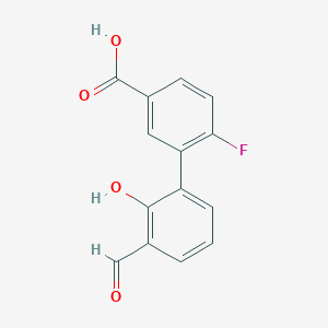 6-(5-Carboxy-2-fluorophenyl)-2-formylphenol, 95%