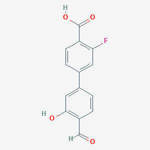 5-(4-Carboxy-3-fluorophenyl)-2-formylphenol, 95%