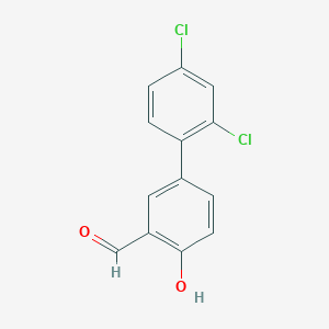 molecular formula C13H8Cl2O2 B6378635 4-(2,4-Dichlorophenyl)-2-formylphenol, 95% CAS No. 1111121-00-6