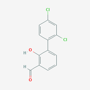 molecular formula C13H8Cl2O2 B6378643 6-(2,4-Dichlorophenyl)-2-formylphenol, 95% CAS No. 1261919-27-0